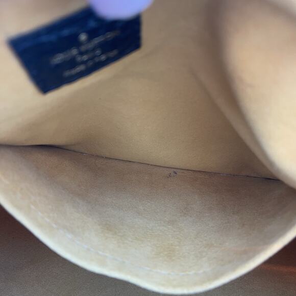 Louis Vuitton Mahina Shoulder Bag Black Denim Hobo Bag - Picture 15 of 16